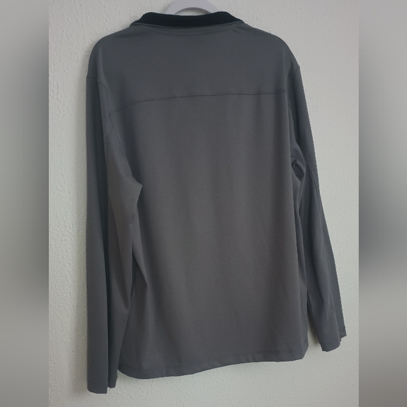Rorie Whelan Golf Shirts Men's L Gray Long Sleeve 1/4 Zip Dry Wicking Good Condi - Picture 2 of 14